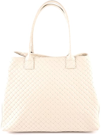 Giuliano lederen handtas Annelotte - Beige - Gevlochten - Made in Italy