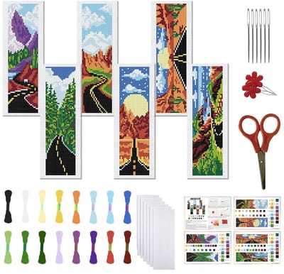 Allecto - Bookmark Kit - Borduren - Creatieve DIY - 22x8cm - Handwerk - Perfect voor boekenliefhebbers - Inclusief instructies