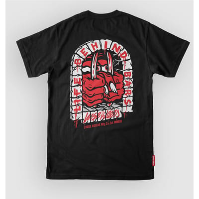 Loose Riders Life Behind Bars Tech Tee zwart