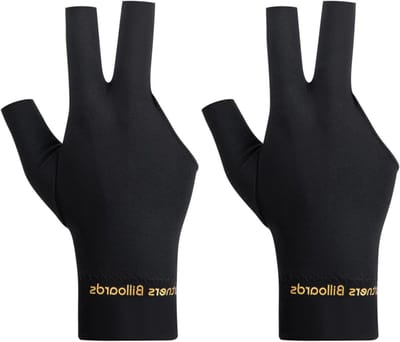 Ademend en sneldrogend biljarthandschoenen voor beginners, elastische unisex drievingerhandschoenen voor snooker en biljartspellen