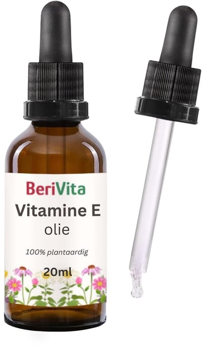 Vitamine E Olie 20ml Pipetfles - Voor Huid en Haar Producten - 100% Natuurlijke Tocoferol