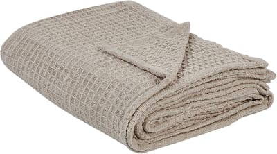 CHAGYL - Bedsprei - Taupe - 200 x 220 cm - Katoen