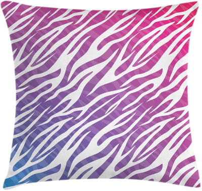 ABAKUHAUS Zebra Kussenhoes – Dubbelzijdig bedrukt – 40x40 cm – Roze fuchsie