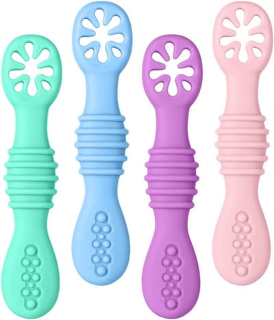 Training Lepels voor Baby's en Kinderen - Eerste Fase Teething Lepels Aanbevolen door Voedingsdeskundigen - Perfect voor Zelfstandig Eten en Ontwikkeling