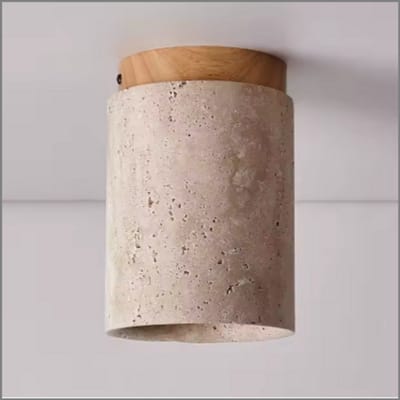 Plafondlamp -Elegante Ingebouwde Travertin Hanglamp voor Hal en Trap