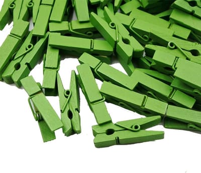 100 stuks kleurrijke houten knijpers, 3,5 cm, kleine houten klemmen, mini-houten clips, doe-het-zelf decoratieve knijpers, hout, gekleurde houten klemmen voor foto's, ansichtkaarten, brieven,