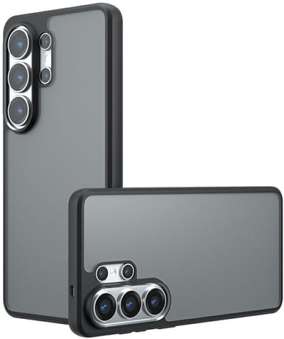 Coverup Hoesje - Geschikt voor Samsung Galaxy S26 Ultra Hoesje - Coverup Mat Transparante Back Cover met Camera Cover - Zwart