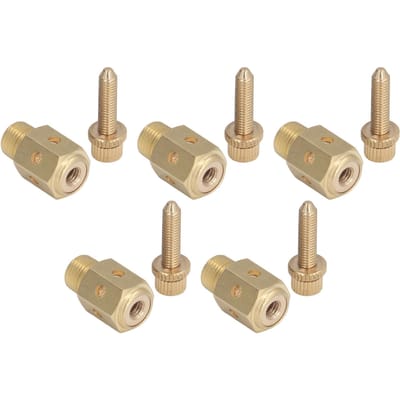 5 Stuks Pneumatische Geluiddemper Messing Luchtstroom Demper Uitlaat Geluidsdemper Fitting Set Kit PSC01