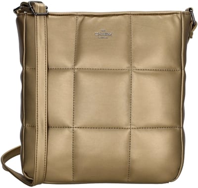 Charm London Manchester Schoudertas - Crossbodytas - Verstelbare Schouderband - Ritsvakken - Gold Bronze