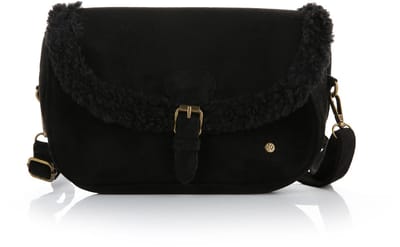 Teddy crossbody tas – 100% polyester – Zachte schoudertas dames – 25 x 17 cm – Teddy bag – Fluffy tas – Zwarte teddy tas – Kleine tas met rits – Trendy crossbody dames – Schattige tas voor dagelijks gebruik – Modetasje