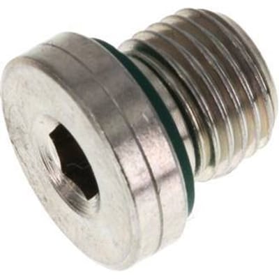 G 1/4'' Buitendraad Verzinkt Stalen Plug met binnenzeskant en FKM Afdichting 400 Bar [5 Stuks]