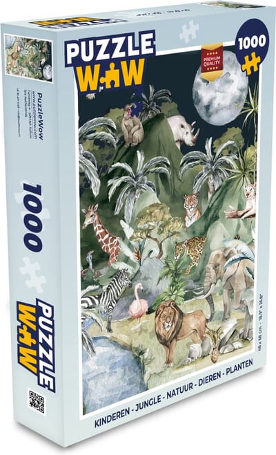 Puzzel Kinderen - Jungle - Natuur - Dieren - Planten - Legpuzzel - Puzzel 1000 stukjes volwassenen
