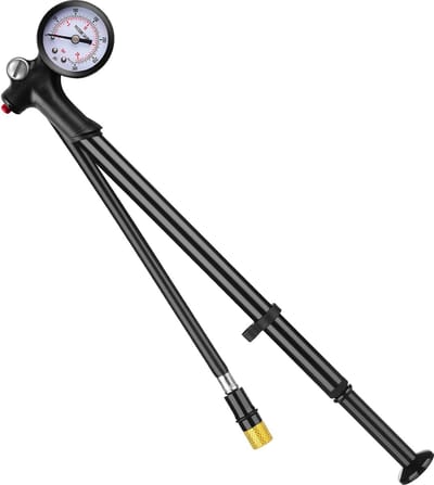Verende Vork Demperpomp met Manometer - Hogedruk Draagbare Fietspomp [300 PSI] - Geschikt voor MTB Fiets, Rolstoel - Schrader/Presta