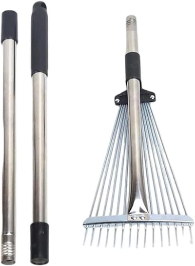 Tuinhark - Onkruidgereedschap - Gazon Onderhoud - Verstelbaar Handvat - 137 cm - Grijs