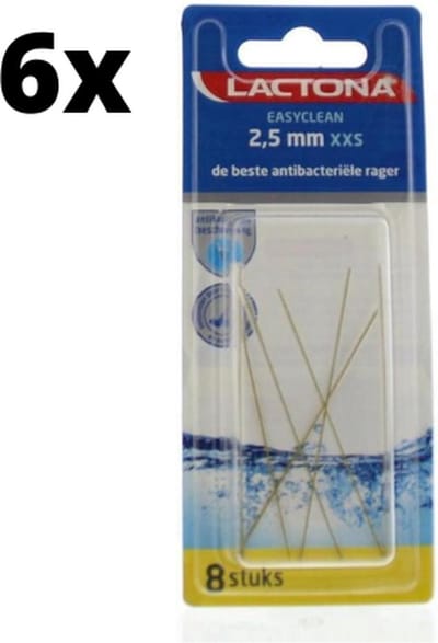 Lactona Ragers EasyClean XXS 2.5mm Geel - 6 x 8 stuks - Voordeelverpakking
