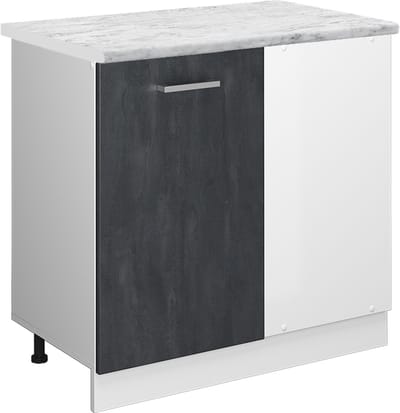 Vicco R-Line Hoekkast – 86 cm WB Marmer Zwart beton