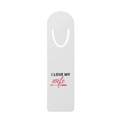 Hacebo® - I love my wife metalen boekenlegger - Liefde - je vrouw - Valentijnsdag - verjaardagscadeau - cadeau voor vriendin Bladwijzer boekenleggers - 12.7 cm x 3.2cm
