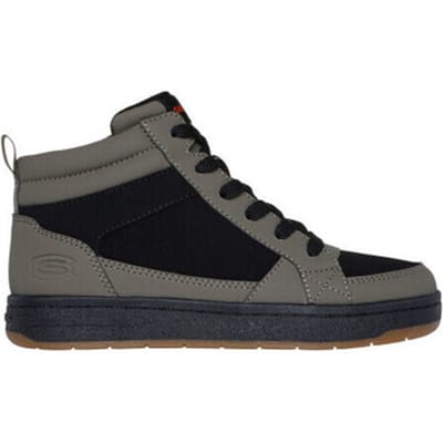 Skechers Street Smooth Street - Cozy Zip jongens hoge sneakers - Groen - Maat 39