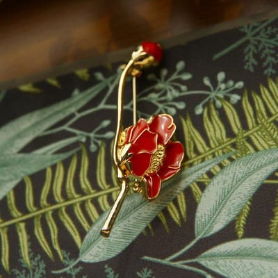 Lily Tulp Cosmos Broche Lente Bloemen Planten Zachte Vrouwen Bruiloft Speld Broche Afstudeercadeau brown