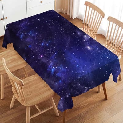 Galaxy Universum Sterren Rechthoekige Tafelkleed voor Tafeldecoratie Herbruikbaar Boerderij Keuken Eettafelkleed Feestdecoratie 90x140cm