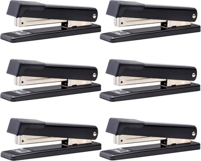 Metalen Bureau nietmachine - Klassieke nietapparaat - Papier binden - Dual Clinch Systeem - Tot 20 vellen - Zwart