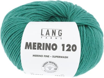 Lang Yarns Merino 120 - 517 donker zeegroen - Merinowol Garen