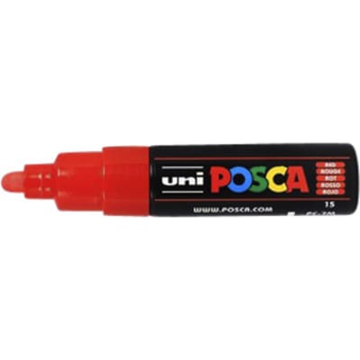 Rood verfstift op waterbasis met conische punt breed