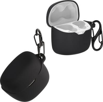kwmobile Hoes geschikt voor JBL Tune Flex - Siliconen cover voor oordopjes in zwart