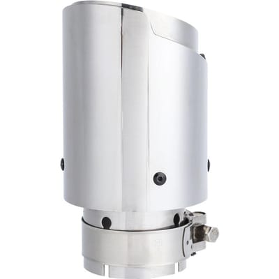 Accessoires de Modification de Voiture Universel Embout de Tuyau d'Échappement en Acier Inoxydable Remplacement 63 89 165mm Argent Brillant, AK white