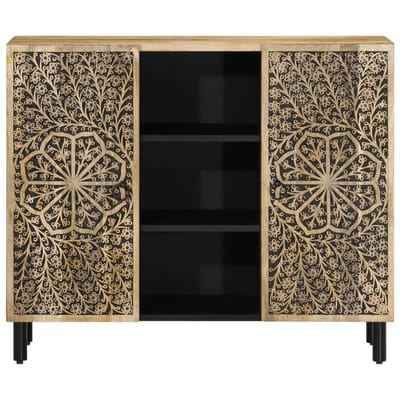 vidaXL - Bijzetkast - 90x33x75 - cm - massief - mangohout