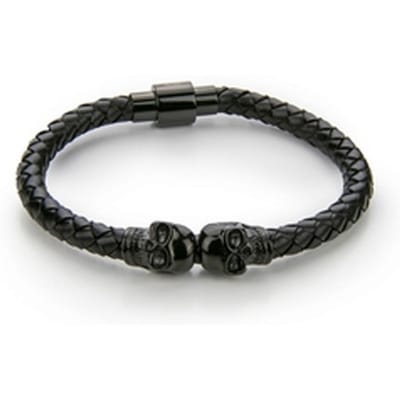 Monomen Men's Genuine Nappa Leather Bracelet MM10827BB