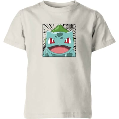 Pokémon Pokédex Bulbasaur #0001 Kids' T-Shirt - Cream - 98/104 (3-4 jaar)