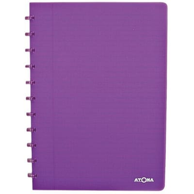Atoma Trendy schrift, ft A4, 144 bladzijden, gelijnd, transparant paars