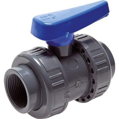PVC 2-weg Kogelkraan Dubbele Wartel Rp 2'' EPDM