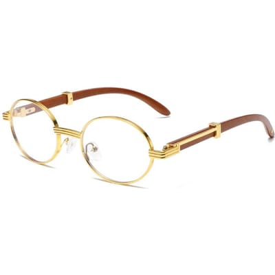 Lunettes de Soleil Dégradées Métal Vintage Élégantes Casual pour Hommes Design de Luxe Tendance pour Femmes Lunettes de Soleil Ovales Vintage KAMMPT as picture shows