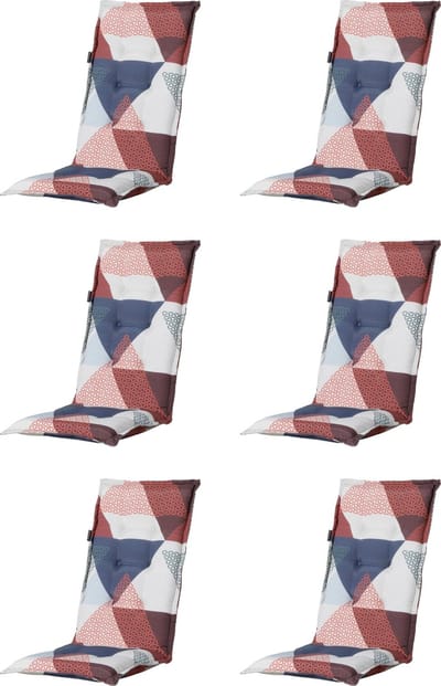 Madison - Tuinkussen - Universeel - Triangle Blue - 6 stuks - 123x50cm