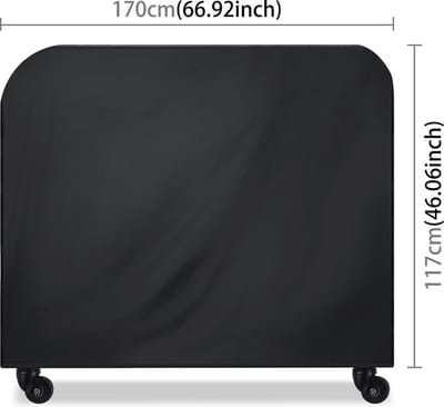By Qubix - Universele BBQ hoes L - Barbecue Grill Hoes Cover - Afdekhoes - Zwart (Maat:...