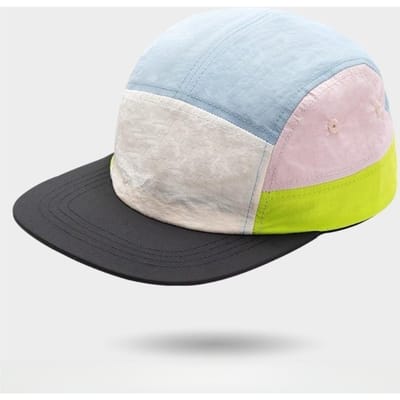 Casual Kleurcombinatie Baseballpet Sneldrogend Platte Rand Fietsen Zon Hoed Ademend Vijf-Panel Snapback Pet Sportactiviteiten gray