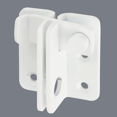 Flip Latch Hasp RVS Deurslot - Kleine Beveiligingsslot voor Deuren, Vensters, Kasten en Tuinen met Gat voor Hangslot - Wit Afwerking, EMS3001-W
