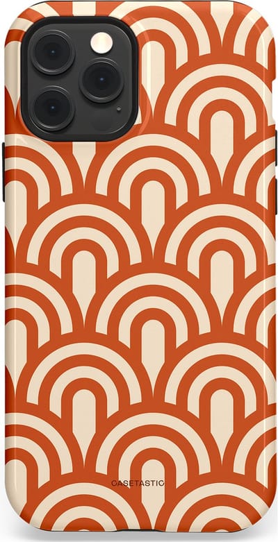 Casetastic hoesje geschikt voor Apple iPhone 12 / Apple iPhone 12 Pro - MagSafe - Dubbellaagse bescherming - Oranje Bogen Parade - Fashion Case - Terracotta Crème