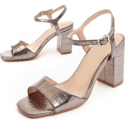 Sandalia Con Tacón Para Mujer.  Montevita  Sanndal  88456 36 zilver