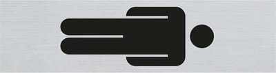 Pick-up bordje Man - Aluminium - 165 x 44 mm
