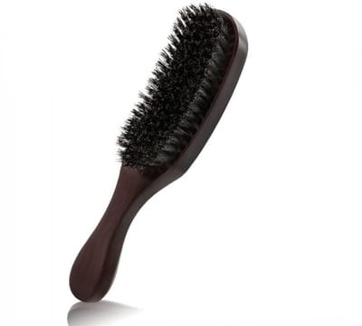 Dailygoody - Haarborstel - Zwijnhaar - Ergonomisch ontwerp - Bruin - 360 golven - Geschikt voor alle haartypen - Kleur bruin