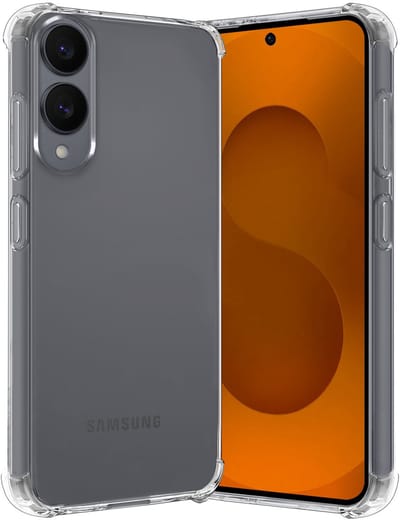 Hoes - Geschikt voor Samsung Galaxy S25 Edge - Sterk & Shockproof - Siliconen Case - Back Cover - Telefoon Hoesje Shock Proof - Transparant