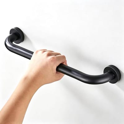 Veiligheidsbeugel Badkamer - Douchegreep Wandbeugel - Veiligheid Verhogen - Roestvrij Staal - 60 cm - Zwart