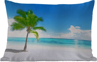 Buitenkussens - Tuin - Palmboom - Strand - Zee - Zomer - 50x30 cm