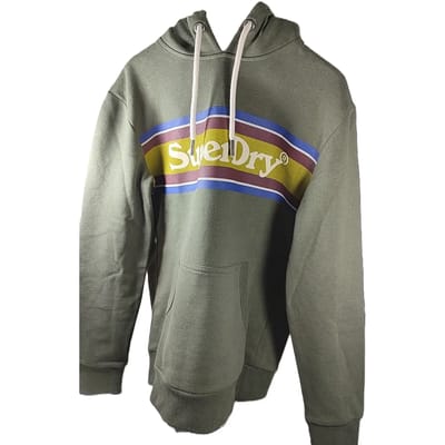 Superdry - Gestreepte relaxte hoodie met Venue-logo - Heren - Hoodies