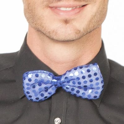Strik pailletten blauw