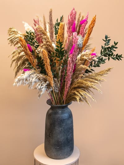 Droogboeket Fleur – Kleurrijk Landelijk Droogbloemen Boeket 80 cm