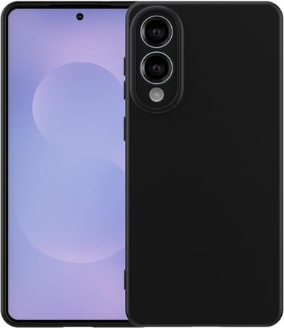 TPU Back Cover met Camera Bescherming Geschikt voor Samsung Galaxy S25 Edge - Zwart